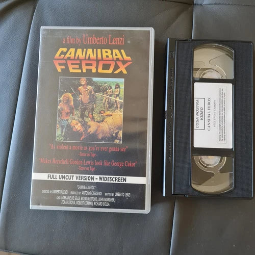 Image of Front Cover of VHS - VG+/VG+ - UMBERTO LENZI, CANNIBAL FEROX (Cosa Nostra; ,  1998), Strong VG+,  - 2456006S