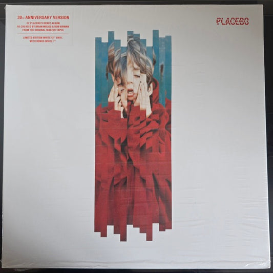 Image of Front Cover of LP - NEW/NEW - PLACEBO, Placebo RE:CREATED (Elevator Lady Ltd; PLACOLP01C, UK 2026 Reissue, Gatefold, Printed Inner, WhiteVinyl + Hideen White 7"), , Placebo RE:CREATED is a definitive celebration of the 30th anniversary of the band s self-titled debut album. Conceived as a "director s cut," this project sees the band revisiting their original master tapes through the lens of three decades of live performance. The release brings the record into the 21st century sonically, completing 