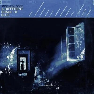 Image of Front Cover of LP - NEW/NEW - KNOCKED LOOSE, A Differebt Shade of Blue (Pure Noise Records; PNE24715, UK 2026 Reissue, Electric Smoke Vinyl), , Knocked Loose have announced their hotly anticipated new album, A Different Shade of Blue - a mammoth of a sophomore release and massive step forward for the band and for hardcore and metal as we know it. Recorded by producer Will Putney, the new LP was approached slower and more methodically. Abandoning the previous 'live in studio' recording approach for 