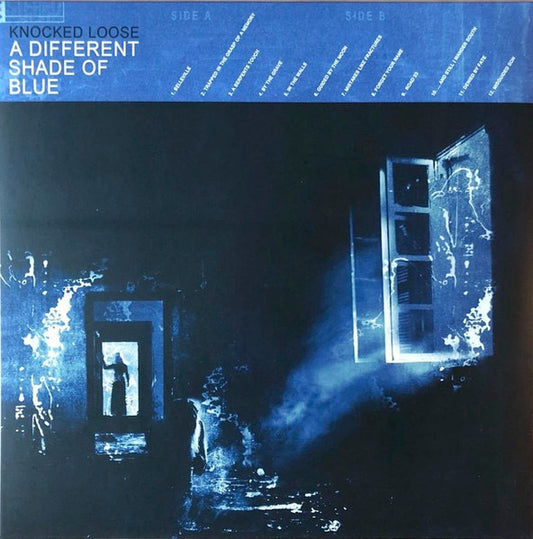 Image of Front Cover of LP - NEW/NEW - KNOCKED LOOSE, A Different Shade of Blue (Pure Noise Records; PNE24715, UK 2026 Reissue, Electric Smoke Vinyl), , Knocked Loose have announced their hotly anticipated new album, A Different Shade of Blue - a mammoth of a sophomore release and massive step forward for the band and for hardcore and metal as we know it. Recorded by producer Will Putney, the new LP was approached slower and more methodically. Abandoning the previous 'live in studio' recording approach for 