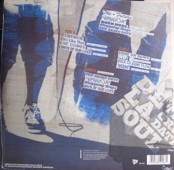 Image of Back Cover of 2xLP - NEW/NEW - DEL LA SOUL, The Grind Date (BMG; 3852586, Europe 2026 Reissue), , The seventh studio album from hip-hop pioneers, De La Soul. Originally released in 2004, the album features a top line array of guest spots including Ghostface Killah, Sean Paul, Flava Flav and producer J Dilla (A Tribe Called Quest). Unlike their other albums, The Grind Date doesn t include any  skits  or interludes, and is considered pure quality with no filler. Includes four bonus instrumental track