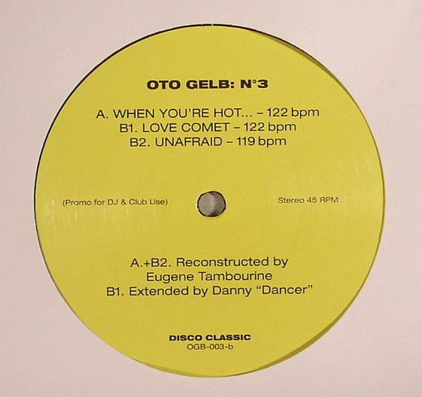 Image of Front Cover of 12" - /VG+ - OTO GELB, N 3 (Oto Gelb; OGB-003, US 2014), ,  - 2446016S