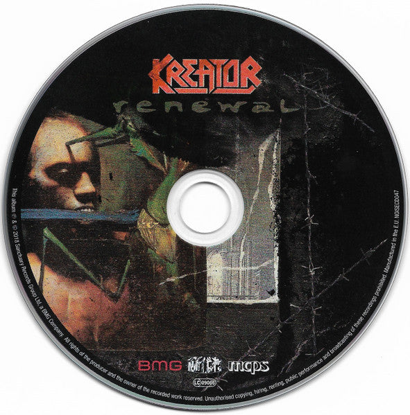 Image of Label Cover of CD - VG+/VG+ - KREATOR, Renewal (Noise; NOISECD047, Europe 2018 Reissue, Deluxe Edition), Light Marks only.,  - 2456029S