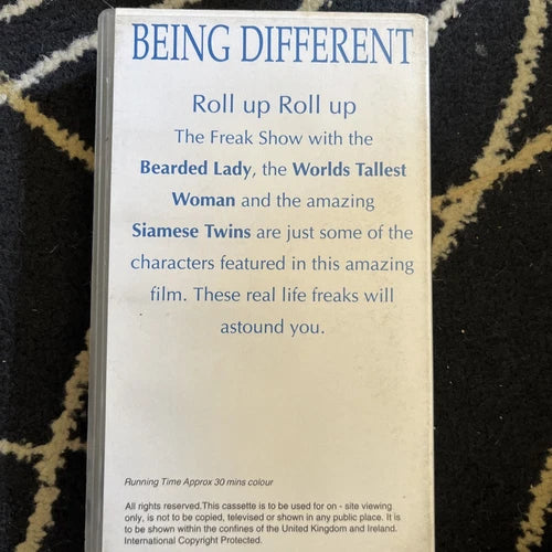 Image of Back Cover of VHS - VG+/VG+ - HARRY RASKY, BEING DIFFERENT VHS (VHS; ,  1981), Strong VG+,  - 246007S