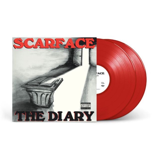 Image of Label Cover of 2xLP - NEW/NEW - SCARFACE, The Diary (Rap-A-Lot; RAL2K001INLP, Europe 2026 Reissue, Insert, Opaque Red Vinyl with Bonus Track), , The Diary by Scarface returns. Newly remastered, this definitive edition includes the original 1994 artwork, carefully restored by acclaimed designer Mr. Krum. Featuring fan favorites like  No Tears  and  I Seen a Man Die,  this platinum - certified classic is presented with upgraded audio and an expanded format, making it the most comprehensive edition to