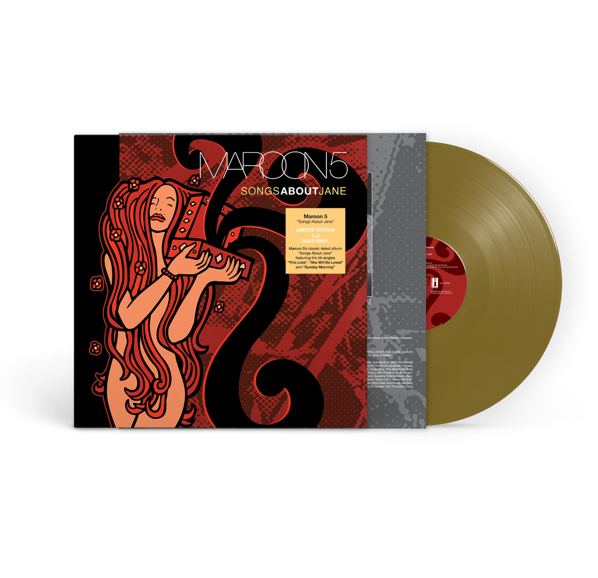 Image of Back Cover of LP - NEW/NEW - MAROON 5, Songs About Jane (UMR; 7116534, Europe 2026 Reissue, Gold Vinyl), , Maroon 5 s classic debut album Songs About Jane, featuring the hit singles  This Love,   She Will Be Loved,  and  Sunday Morning,  pressed on gold vinyl. - 2556200S