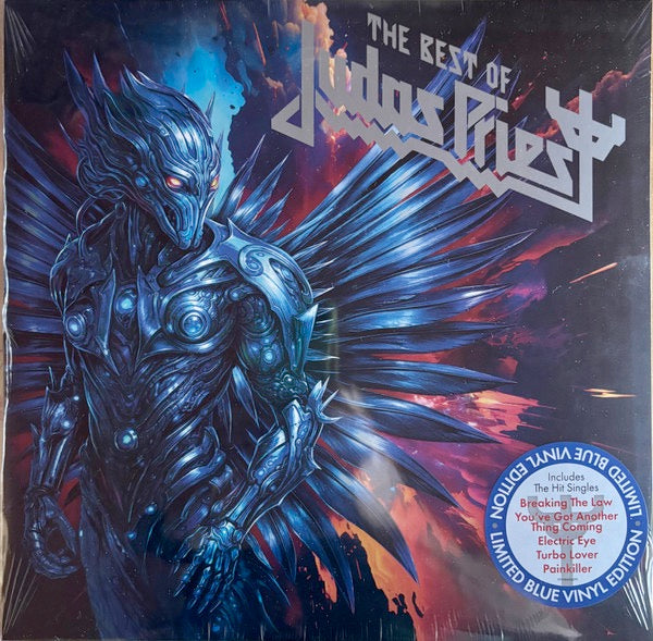 Image of Front Cover of LP - NEW/NEW - JUDAS PRIEST, The Best of Judas Priest (CMG; 19958434091, Europe 2026, Blue Vinyl), , The Best Of Judas Priest  is a curated overview of the unparalleled career of legendary heavy metal band Judas Priest. Having pioneered the genre and forged heavy metal culture, Judas Priest have sold more than 50 million albums since forming in 1969, impacting music with unforgettable anthems such as  Breaking The Law ,  You ve Got Another Thing Coming ,  Electric Eye ,  Turbo Lover 