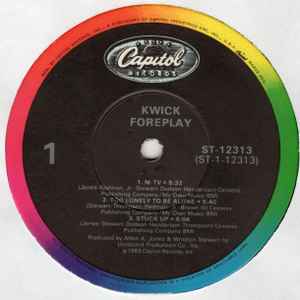 Image of Label Cover of 12" - G/G - KWICK, Foreplay (Capitol Records; ST-12313, US 1983), Lots of marks but plays surprisingly well! Lots of wear to sleeve with ringwear.,  - 2426079E