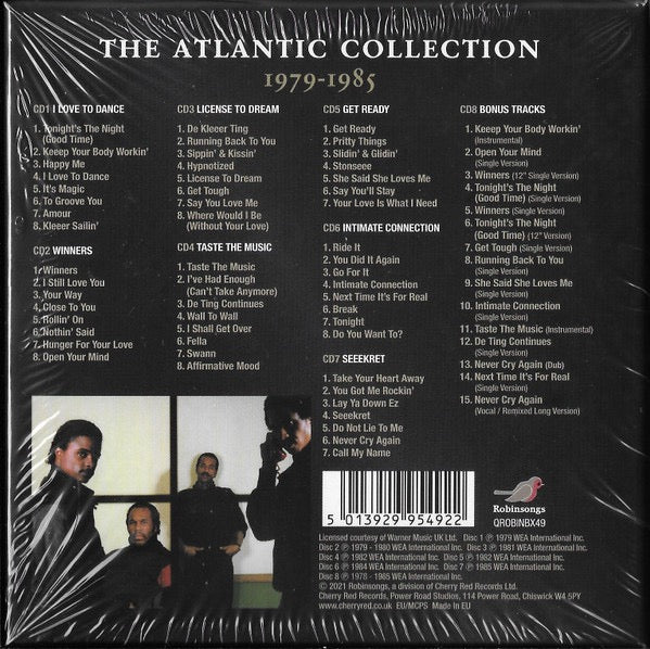 Image of Back Cover of 8xCD - EX/M - KLEEER, The Atlantic Collection 1979-1985 (Robinsongs; QROBINBX49, UK 2021, Box Set), Still SEALED In Shrinkwrap,  - 2416116C