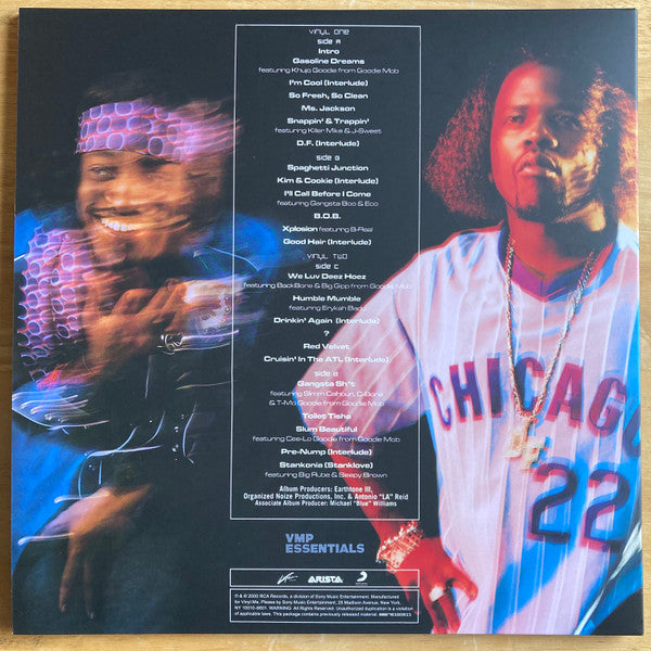 Image of Back Cover of 2xLP - EX/EX - OUTKAST, Stankonia (LaFace Records; 88875100511, US 2020 Reissue, Gatefold, Vinyl Me Please edition - Black & White Galaxy vinyl with exclusive art print), ,  - 2426030E