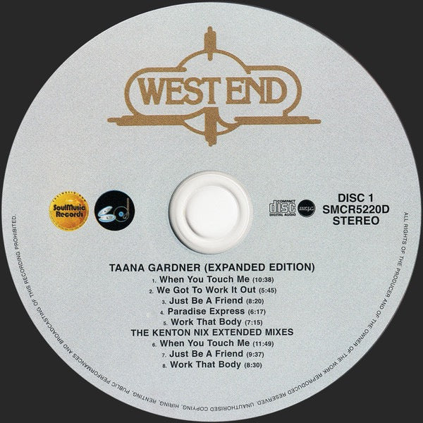Image of Label Cover of 2xCD - EX/EX - TAANA GARDNER, When You Touch Me (The West End Recordings) (SoulMusic Records; SMCR5220D, UK 2024, Double Digipak, Booklet), ,  - 2416119C