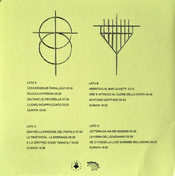 Image of Back Cover of LP - NEW/NEW - BLAK SAAGAN, Se Ci Fosse La Luce Sarebbe Bellissimo (Maple Death Records; MDR040, UK & Europe 2022 Reissue, Yellow Insert w/ Italian Notes, 3rd Pressing, Ltd Edition of 500, ), , "The music is a soundtrack to the 1978 kidnapping of former Italian prime-minister Aldo Moro by the Red Brigade terrorists." - 2336186E