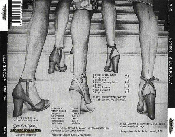 Image of Back Cover of CD - VG+/VG+ - WOMEGA, A Quick Step (Paisley Press; PP 103, Germany 2015 Reissue, Jewel Case), ,  - 2436034E