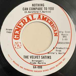 Image of Back Cover of 7" - /EX - JEANIE KING / THE VELVET SATINS, You've Got A Good Thing Going / Nothing Can Compare To You (General American; 717, UK , Promo), ,  - 2456059S