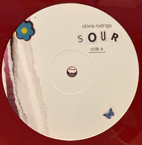 Image of Label Cover of LP - VG+/EX - OLIVIA RODRIGO, Sour (Geffen Records; B0033816-01, US 2022 Reissue, Gatefold, Fruit Punch Vinyl), ,  - 2426140E