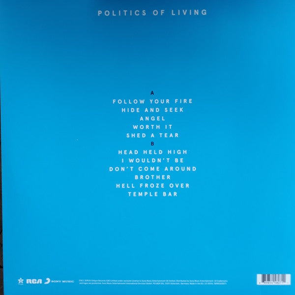 Image of Back Cover of LP - EX/VG+ - KODALINE, Politics Of Living (RCA ; 88985458071, Europe 2018, Inner & Insert), ,  - 2426138E