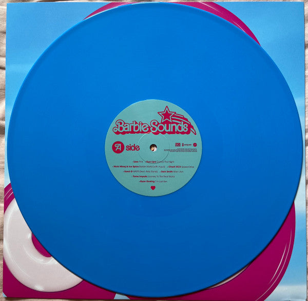 Image of Label Cover of LP - VG/VG+ - VARIOUS ARTISTS, Barbie The Album (Atlantic ; 075678616839, USA & Europe 2023, Debossed Sleeve, Inner & Insert, Blue Vinyl), Strong VG+, Sleeve Creased,  - 2426134E