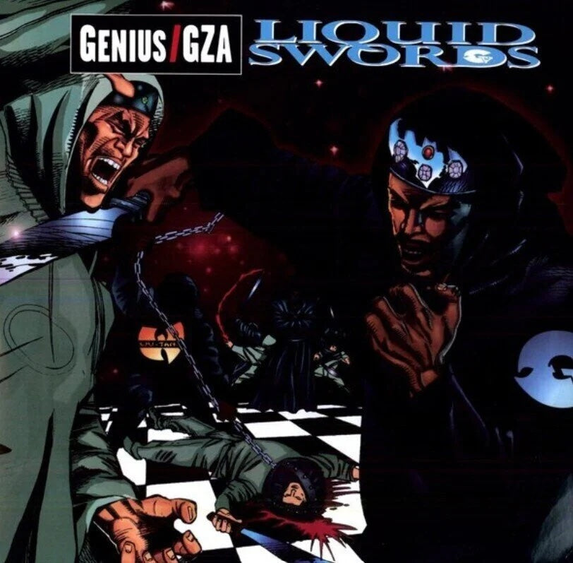 Image of Front Cover of 2xLP - NEW/NEW - GZA, Liquid Swords (Geffen Records; B0023742-01, Europe 2015 Reissue, 2 Inners), , Liquid Swords is the second solo studio album from Wu-Tang Clan member GZA. Upon it's initial release, Liquid Swords received critical acclaim for it's complex lyricism and hypnotic musical style. Over the years, it's recognition has grown, with a number of famous publishers proclaiming it as one of the greatest hip hop albums of all time.  - 2416262C