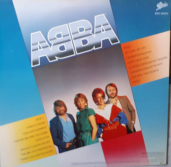 Image of Back Cover of LP - VG/VG - ABBA, Thank You For The Music (Epic; EPC 10043, UK 1983), Strong VG Throughout. ,  - 2416094C