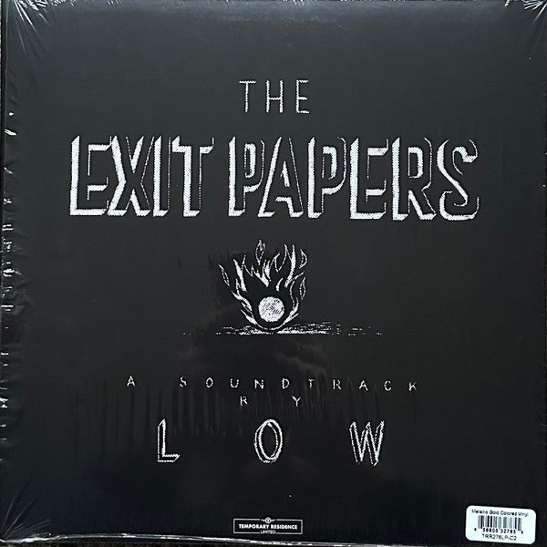 Image of Back Cover of LP - EX/EX - LOW, The Exit Papers (A Soundtrack By Low) (Temporary Residence Limited; TRR276, US 2024 Reissue, Insert, Gold Vinyl), Still In Stickered Shrinkwrap,  - 2426125E