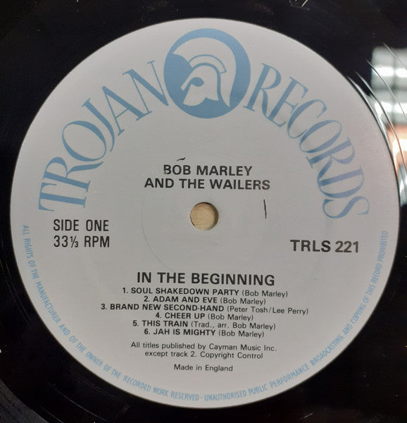 Image of Label Cover of LP - VG/VG - BOB MARLEY AND THE WAILERS, In The Beginning (Trojan Records; TRLS 221, Netherlands 1984), ,  - 2426172E