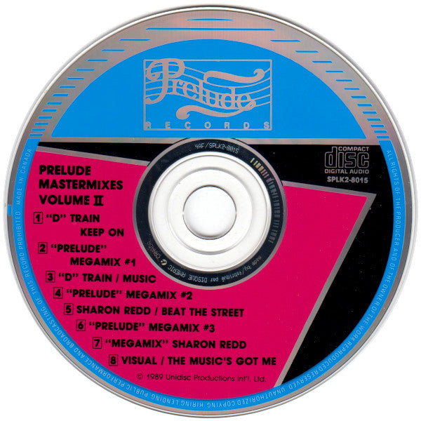 Image of Label Cover of CD - VG+/VG+ - VARIOUS, Prelude Mastermixes Volume II (Unidisc; SPLK2-8015, Canada 1995, Jewel Case), ,  - 2416288C