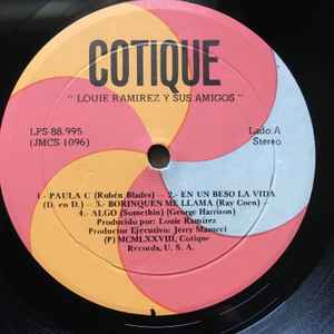 Image of Label Cover of LP - VG/EX - LOUIE RAMIREZ, Louie Ramirez Y Sus Amigos (Cotique; LPS-88995, Venezuela ), Some mottling on front of sleeve. Sticker on back of sleeve.,  - 2426084E