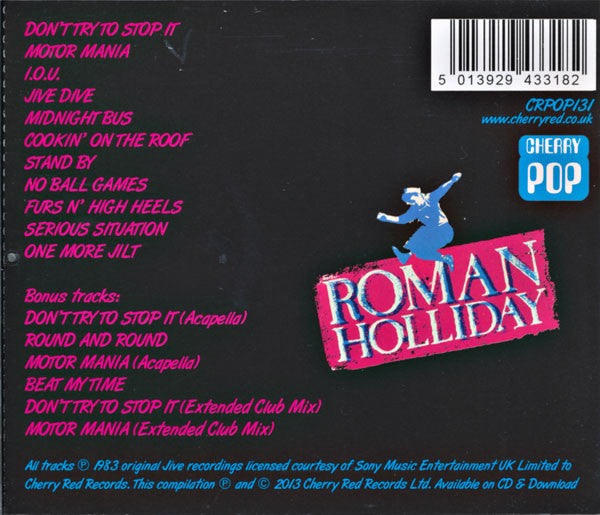 Image of Back Cover of CD - VG+/VG+ - ROMAN HOLLIDAY, Cookin' On The Roof (Cherry Pop; CRPOP131, UK 2013 Reissue, Jewel Case), ,  - 2416294C