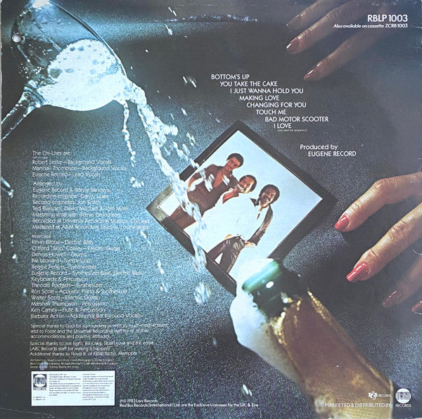 Image of Back Cover of LP - G+/VG - THE CHI-LITES, Changing For You (R & B Records; RBLP 1003, UK 1983), Sleeve worn in places, creased, small areas of damage,  - 2416424C