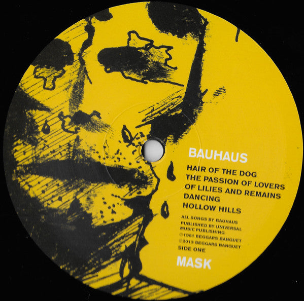 Image of Label Cover of LP - NEW/NEW - BAUHAUS, Mask (Beggars Banquet; BBQLP2061, Europe 2013 Reissue, Gatefold), ,  - 3636075E