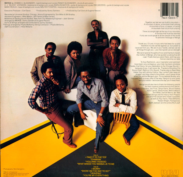 Image of Back Cover of LP - VG/VG - MERGE, Merge (RCA Victor; NFL1-8003, US 1982), Edge Wear, Creases ,  - 2446208S