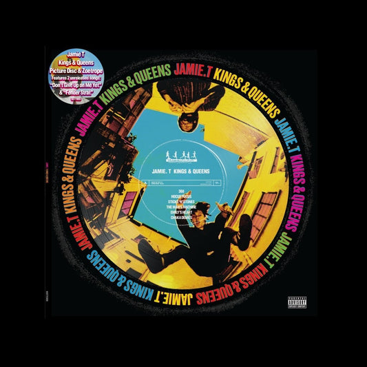 Image of Front Cover of LP - NEW/NEW - JAMIE  T, Kings & Queens (UMR; 6577055, UK 2026 Reissue, Limited Edition Picture Disc & Zoetrope), , Special edition 1LP Picture Disc (Side A) & Zoetrope (Side B) pressing of Kings & Queens, the sophomore studio album by Jamie T. Including, for the first time on vinyl, 2 completely unreleased songs  Don t Give Up on Me Yet  and  Fender Strat  located from Jamie s personal archive.Following on from his platinum selling debut album Panic Prevention, Kings & Queens was r
