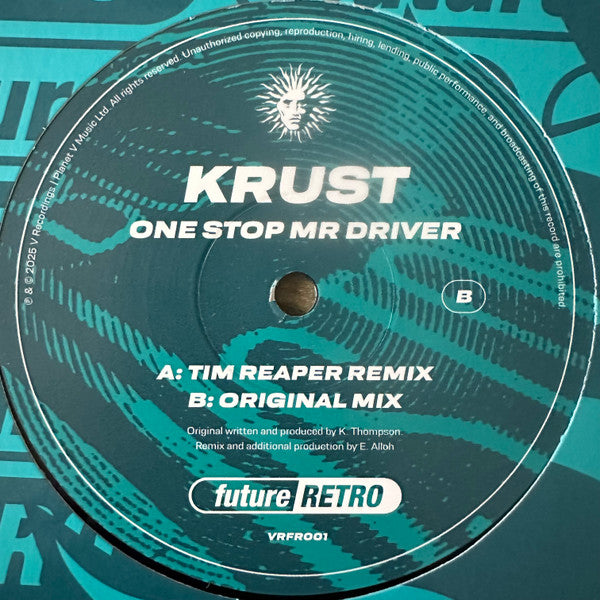 Image of Front Cover of 12" - VG+/VG+ - KRUST, VFR001 (V Records; VFR001, UK 2025, Company Sleeve), ,  - 2446220S