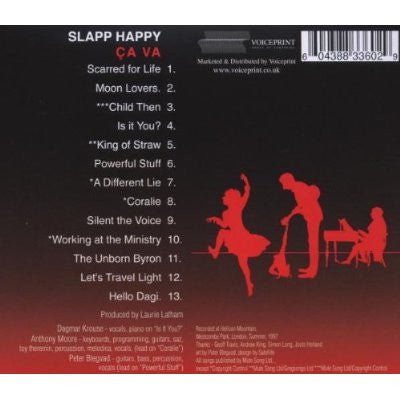 Image of Back Cover of CD - VG+/VG+ - SLAPP HAPPY,  a Va (Voiceprint; VP509CD, UK 2009 Reissue, Jewel Case), ,  - 2416298C