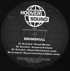 Image of Front Cover of 12" - VG+/VG+ - DRUMSKULL, Muscle Memory (Hooversound Recordings; HOO13, UK 2023, Stickered Plain Sleeve), ,  - 2446223S