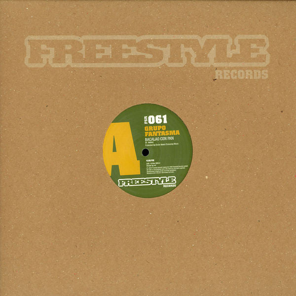 Image of Front Cover of 12" - VG+/VG+ - GRUPO FANTASMA, Bacalao Con Pan / Arroz Con Frijoles (Freestyle Records; FSR 061, UK 2008, Company Sleeve), ,  - 2426200E