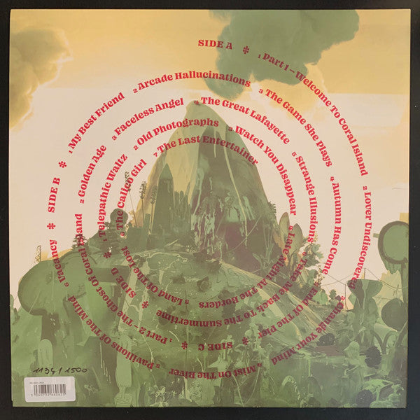 Image of Back Cover of 2xLP - VG+/VG+ - THE CORAL, Coral Island (Modern Sky UK; RO-001-LPXX, UK 2021, Gatefold, 2 Inners, Booklet, Insert, Dinked Edition, Signed Insert, With Purple 7", Clear Vinyl, Numbered.), No. 462. Corner crease to booklet. Very light wear to inners.,  - 2426206E