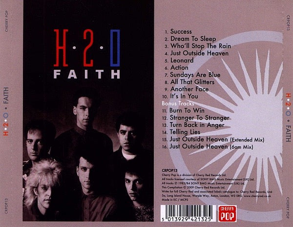 Image of Back Cover of CD - M/M - H2O, Faith (Cherry Pop; CR POP 13, UK 2009 Reissue, Jewel Case), SEALED,  - 2416489C