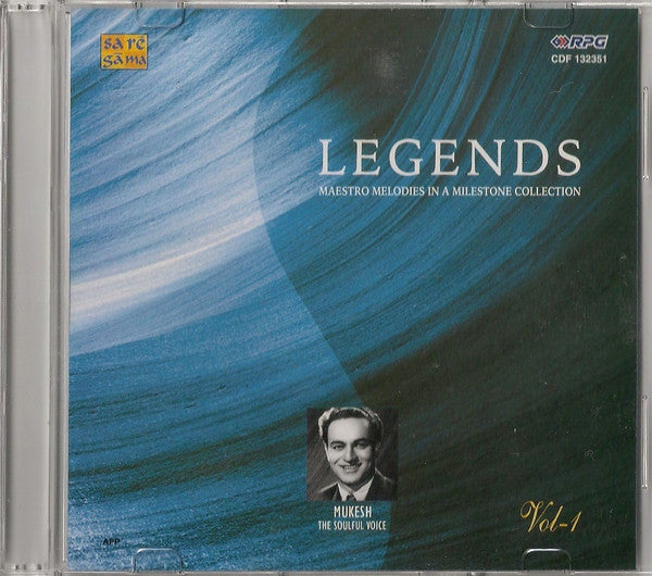 Image of Label Cover of 5xCD - VG+/VG+ - MUKESH, Legends-Maestro Melodies In A Milestone Collection (The Soulful Voice) (RPG; CDF 132351 - 55, India 2006, Box Set), ,  - 2456217S