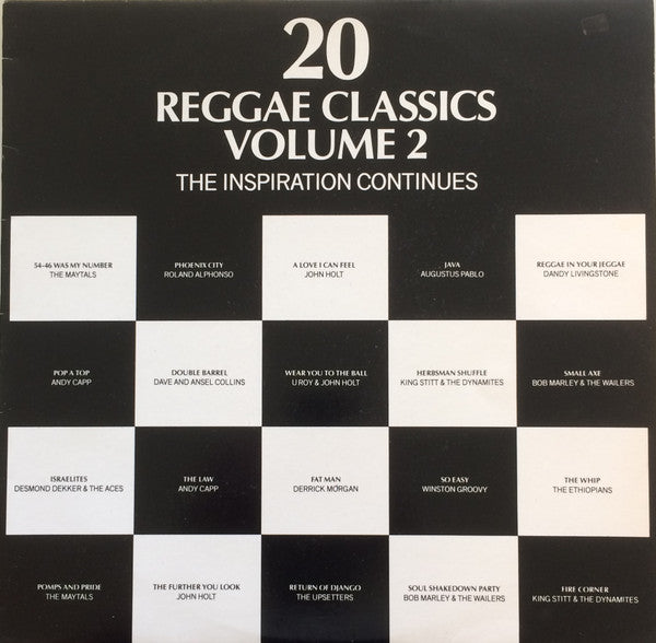 Image of Front Cover of LP - VG/VG+ - VARIOUS ARTISTS, 20 Reggae Classics Volume 2 (Trojan Records; TRLS 224, UK 1980s Reissue), ,  - 2446237S