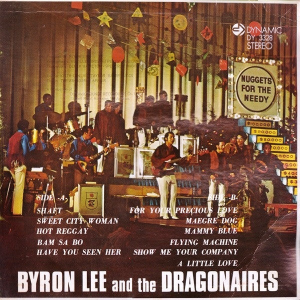 Image of Back Cover of LP - VG+/VG+ - BYRON LEE AND THE DRAGONAIRES, Reggay Hot Cool & Easy (Dynamic Sounds; DY 3328, Jamaica 1972, Pasteback Sleeve), ,  - 2446238S