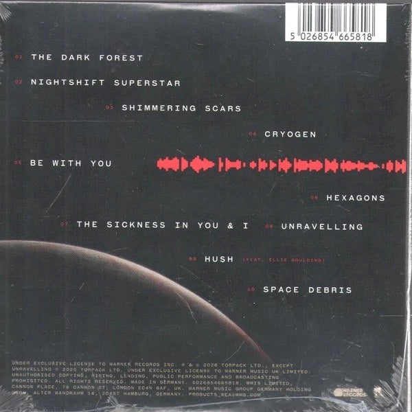 Image of Back Cover of CD - NEW/NEW - MUSE, The Wow! Signal (Warner Records; 5026854665818, Europe 2026), , Muse are a culturally-attuned, genre-defying band who channel the anxieties of each era technology, power, rebellion, and identity into maximalist, stadium-ready rock that evolves with the times while staying unmistakably Muse.  Kicking off with new single  Be With You,  this next era of Muse is rooted in electronic experimentation and an insatiable curiosity.  The WOW! Signal  represents a world of