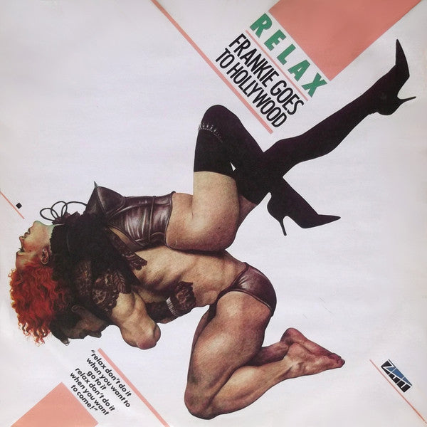 Image of Front Cover of 12" - VG/VG - FRANKIE GOES TO HOLLYWOOD, Relax (ZTT; 12 ZTAS 1, UK 1983, Two Bodies Sleeve With Island Logo On Rear, A4 U/B3 U 3rd Press. "U.S. Mix" (7:20) Not "Sex Mix" Stated On Labels), ,  - 2416512C