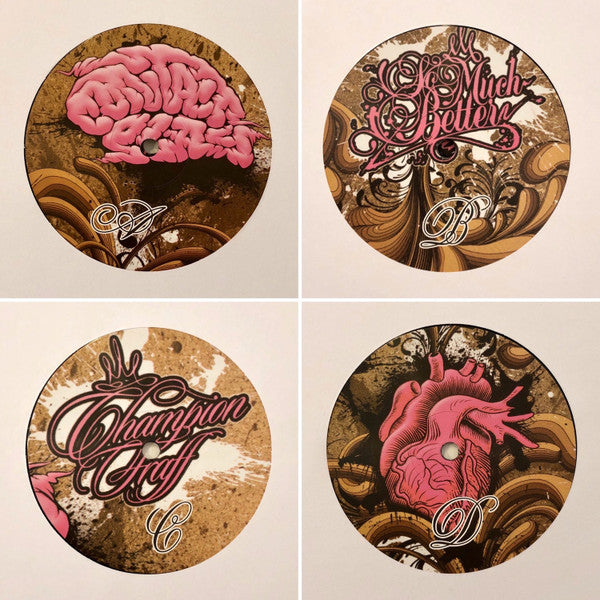 Image of Label Cover of 2xLP - VG+/VG+ - CONTACT PLAY, Champion Fraff (Contact Play; CP001, UK 2019, Picture Sleeve), 3-4 light marks on the C-Side, still in shrinkwrap.,  - 2426203E