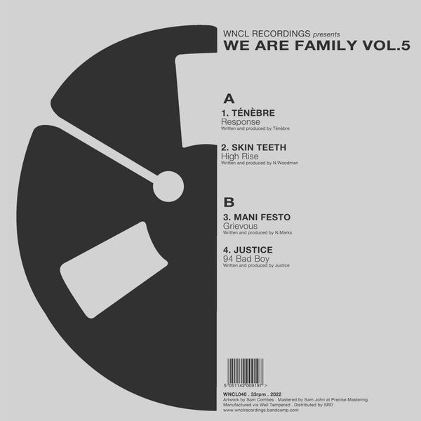 Image of Back Cover of 12" - VG+/VG+ - VARIOUS, We Are Family Vol.5 (WNCL Recordings; WNCL040, UK 2022, Picture Sleeve), ,  - 2446249S