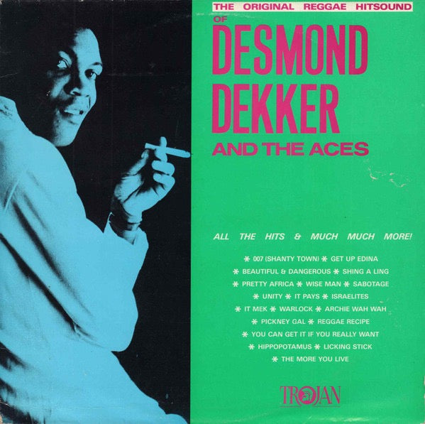 Image of Front Cover of LP - VG/G+ - DESMOND DEKKER & THE ACES, The Original Reggae Hitsound Of Desmond Dekker And The Aces (Trojan Records; TRLS 226, UK 1985), Light marks only - plays well.,  - 2416581C