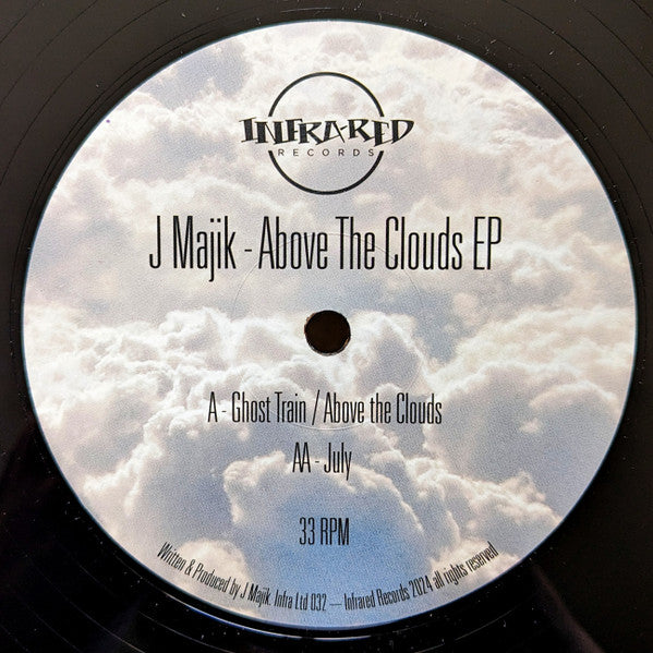 Image of Front Cover of 12" - /VG - J MAJIK, Above The Clouds EP (Infrared; Infra Ltd 032, UK 2024), Strong VG,  - 2446267S