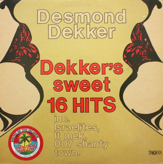 Image of Front Cover of LP - VG/VG+ - DESMOND DEKKER & THE ACES, Dekker's Sweet Sixteen Hits (Trojan Records; TRLS 154, UK 1978), ,  - 2416582C