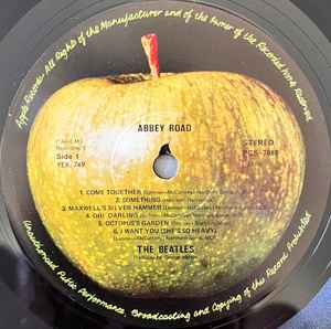 Image of Label Cover of LP - VG+/VG+ - THE BEATLES, Abbey Road (Apple Records; PCS 7088, Singapore, Malaysia & Hong Kong 1969), ,  - 2446175S