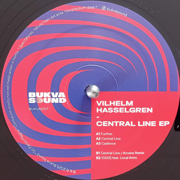 Image of Front Cover of 12" - /VG+ - VILHELM HASSELGREN, Central Line EP (Bukva Sound; BUKVA007, Sweden 2025), Strong VG+, NM.,  - 2446270S